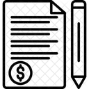 Documento Financeiro Relatorio Financeiro Documento Financeiro Ícone