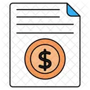 Documento financiero  Icono