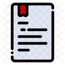 Documento Marcador Pagina Ícone