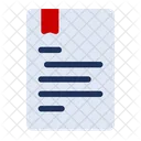 Documento Marcador Pagina Ícone