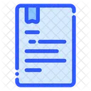 Documento Marcador Pagina Ícone