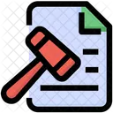 Documento Martelo Juiz Ícone