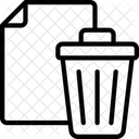 Documento De Lixo Lixeira Nota Ícone