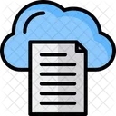 Documento En La Nube Archivo En La Nube Datos En La Nube Icono