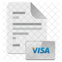 Documento de tarjeta visa  Icono