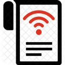 Documento Wifi On Line Internet Ícone