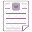 Documento Do Word Palavra Documento Ícone