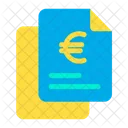 Euro Documento De Finanzas Documentos Icono