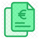 Euro Documento De Finanzas Documentos Icono