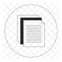 Documentos Empilhados Redondos Ícone