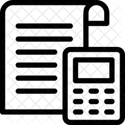 서류와 계산기  아이콘