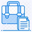 Business Portfolio Baggage Documents Bag Icône