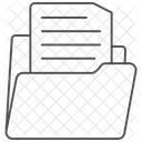 Documents Dossier Thinline Icone Icône