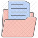 Documents Folder Lineal Color Icon Icon