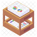 Business Documents Data Analytics Documents Rack Icon