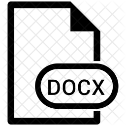Docx file Icon - Download in Line Style