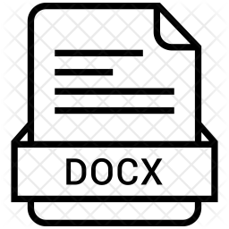 Docx file Icon - Download in Line Style