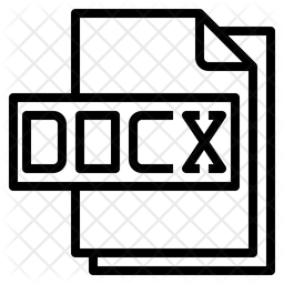 Docx File Icon - Download in Line Style