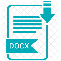 Docx file Icon - Download in Flat Style