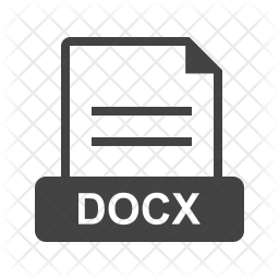 Docx file Icon - Download in Glyph Style