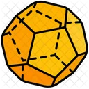 Dodecahedron Geometric Shape アイコン