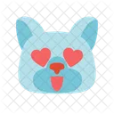 Dog Emoji In Love Icon