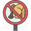 Dog Pooping Prohibition Icon