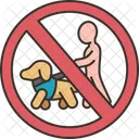 Dog Walking Prohibition Icon