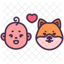 Dog And Baby Icon
