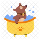 Cute Puppy Dog Holding Puppy Holding Icon