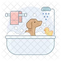 Dog Bathtube  Icon