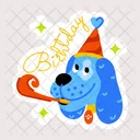 Puppy Birthday Dog Birthday Pet Birthday Icon