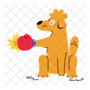 Cute Puppy Dog Holding Puppy Holding Icon