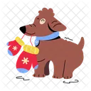 Cute Puppy Dog Holding Puppy Holding Icon