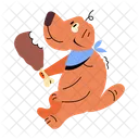 Cute Puppy Dog Holding Puppy Holding Icon