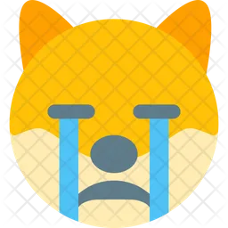 Dog Crying Emoji Icon