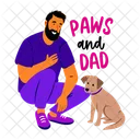 Dog Dad Pet Companion Icon