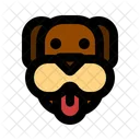 Tongue Dog Head Simple Icon