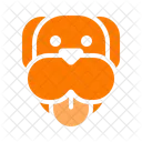 Tongue Dog Head Simple Icon