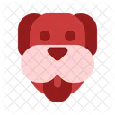 Tongue Dog Head Simple Icon