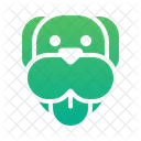 Tongue Dog Head Simple Icon