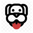 Tongue Dog Head Simple Icon