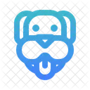 Tongue Dog Head Simple Icon
