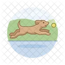 Dog Fetching Ball Icon