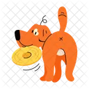 Cute Puppy Dog Holding Puppy Holding Icon