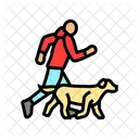 Handler Running Dog Icon