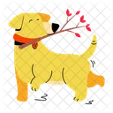Cute Puppy Dog Holding Puppy Holding Icon