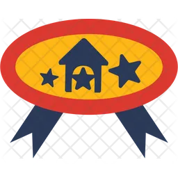 Dog Home Competition Reward Badge Sticker  Icon