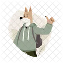 Furry Animal Dog Icon