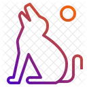 Dog Howl Howling Halloween Animal Icône